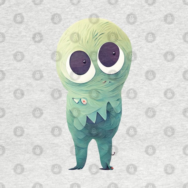 Cute Green Googly-Eyed Monster by CuteMonsters